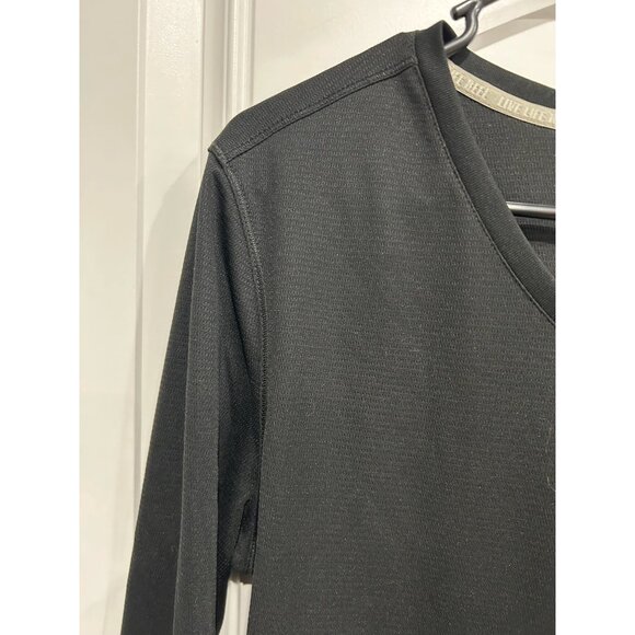 Reel Legends Black Long Sleeve V Neck Freeline Performance Shirt Sz Medium - Picture 4 of 9